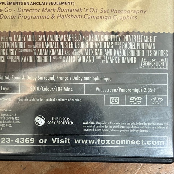 Never Let Me Go DVD based on book by Kazuo Ishiguro - Picture 5 of 10